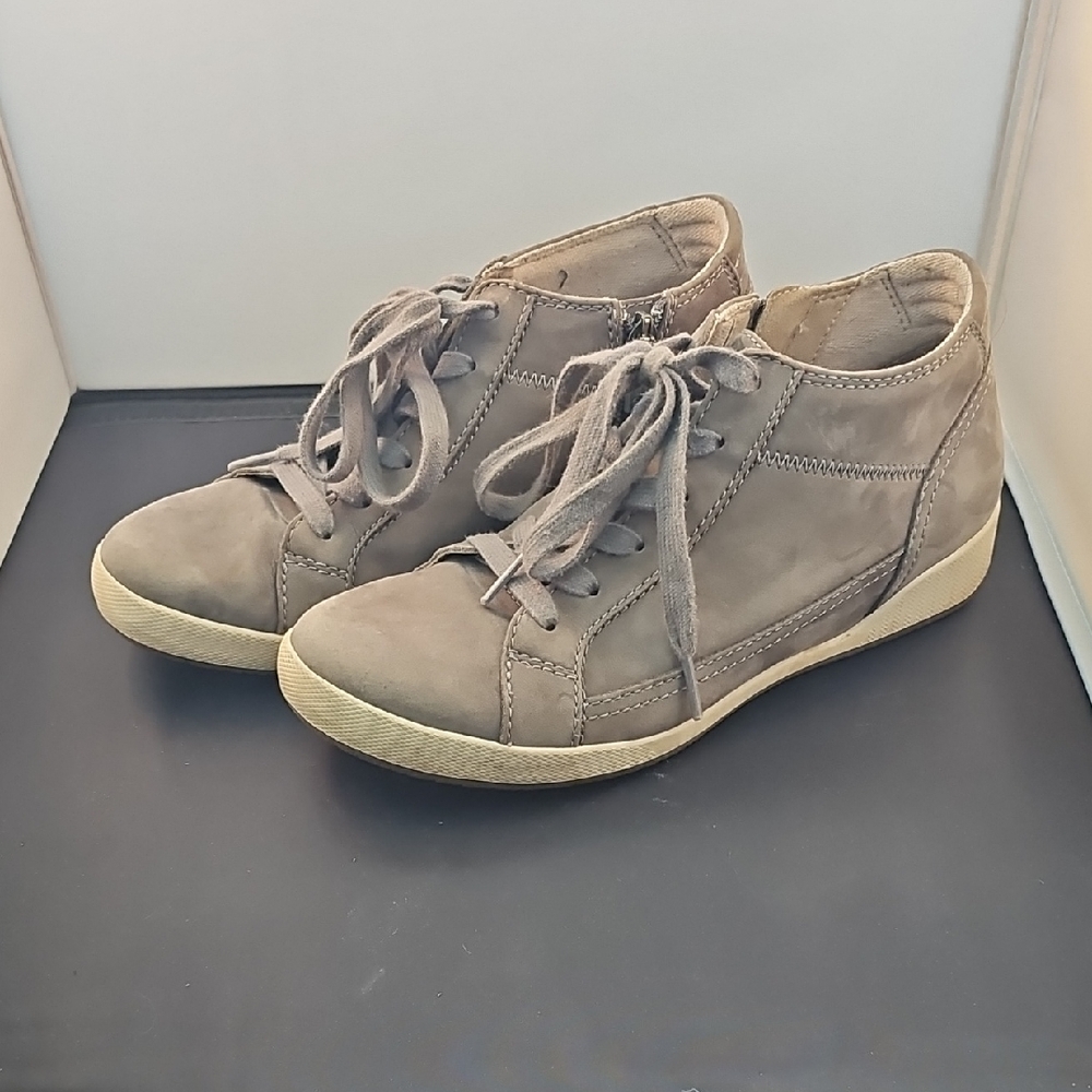 Dansko Onyx Mid-top Zip Sneakers Slate Gray Nubuck Size 38